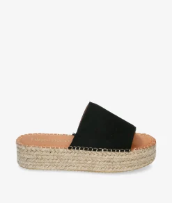 Alpargatas bloom&you DANDELION en serraje negro