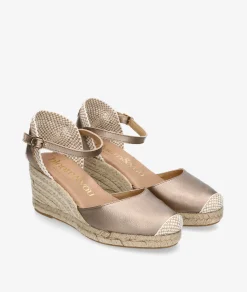 Alpargatas bloom&you KASTA en taupe metalizado