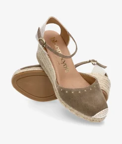 Alpargatas bloom&you KASTA en serraje taupe