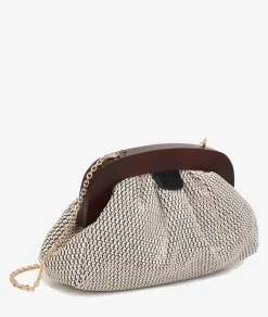 Bolso de rafia pabloochoa.shoes 21021 en negro