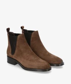 Botines Alpe 2349 en serraje marrón