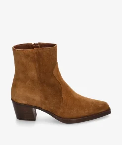Botines Alpe 5538 en serraje cuero