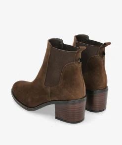 Botines Alpe 2202 en serraje marrón