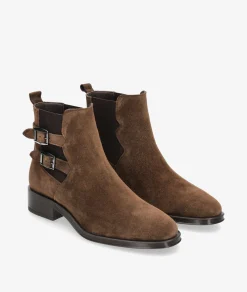 Botines Alpe 5187 en serraje marrón