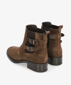 Botines Alpe 5187 en serraje marrón