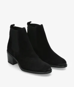Botines Alpe 2202 en serraje negro
