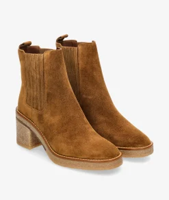 Botines Alpe 5239 en serraje cuero