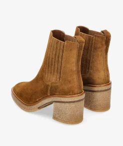 Botines Alpe 5239 en serraje cuero
