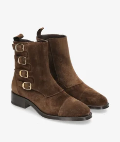 Botines Alpe 2322 en serraje marrón