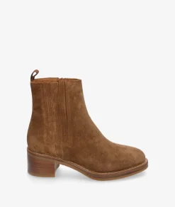 Botines Alpe 2617 en serraje cuero