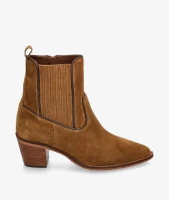 Botines Alpe 5213 en serraje cuero
