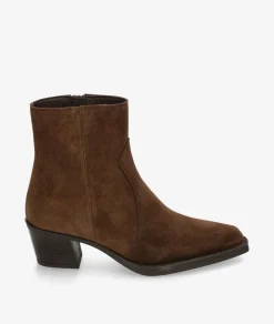 Botines Alpe 5538 en serraje marrón