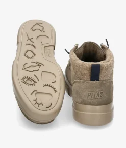 Botines Walk in Pitas GARDA en serraje taupe