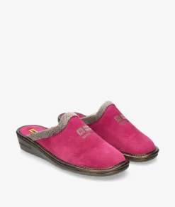 Chinela Nordikas 238-O/8 en serraje fucsia