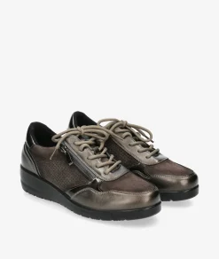 Deportivos DOCTOR CUTILLAS 45411 en taupe metalizado