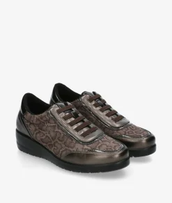 Deportivos DOCTOR CUTILLAS 45419 en serpiente taupe