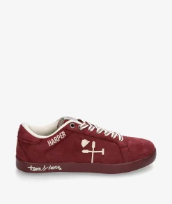 Deportivos HARPER&NEYER SUPERBOWL COLOURS en serraje burdeos