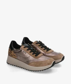 Deportivos Imac 858248 en taupe metalizado