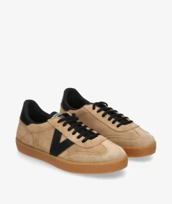 Deportivos Victoria 1126219 en serraje taupe