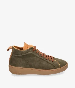 Deportivos Walk & Fly EST-03-104 en serraje kaki