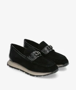 Mocasines Hispanitas BHI254400 en serraje negro