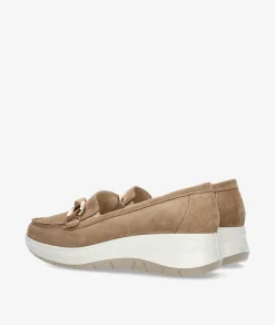 Mocasines Imac 105161 en serraje taupe