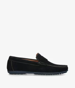 Mocasines pabloochoa.shoes 82223 en serraje azul