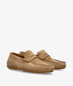 Mocasines pabloochoa.shoes 82223 en serraje taupe