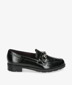 Mocasines Pitillos 10180 en charol negro