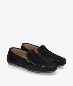 Mocasines Traveris 33720 en serraje azul
