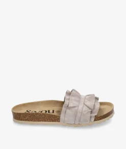 Sandalias bloom&you LILA en serraje piedra
