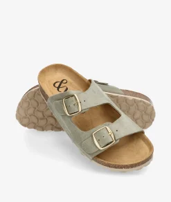 Sandalias bloom&you NENUFAR en serraje verde