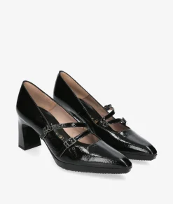 vestir con plataforma Hispanitas HI243523 en charol negro