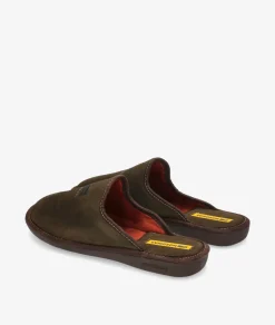 Zapatillas de casa Nordikas 236/F en serraje kaki