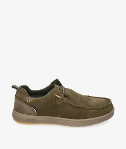 Zapatos casual Walk in Pitas ARAL en serraje kaki