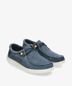 Zapatos casual Walk in Pitas WP150 WALLABY WASHED en azul marino