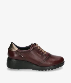 Zapatos confort Fluchos F2096 en burdeos