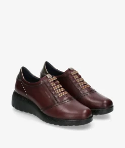 Zapatos confort Fluchos F2096 en burdeos