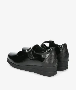 Zapatos confort Valeria´s 1522 en charol negro
