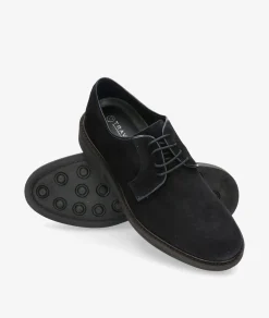 Zapatos de vestir Traveris 28751 en serraje azul