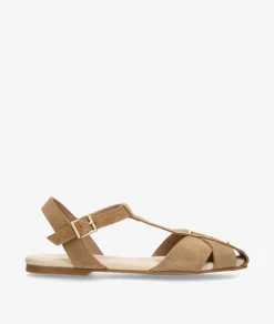 Zapatos planos bloom&you CARMINA en serraje taupe