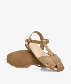 Zapatos planos bloom&you CARMINA en serraje taupe